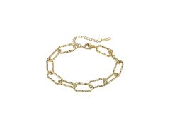 Marc Malone Pozlacený náramek z oceli Sarai Gold Bracelet MCB24014G