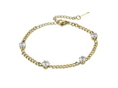 Marc Malone Pozlacený náramek s&nbsp;čirými zirkony Amelia MCB24032G