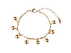 Marc Malone Slušivý pozlacený náramek s&nbsp;přívěsky Velin MCB250376G