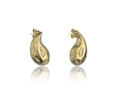 Marc Malone Stylové pozlacené náušnice Tear Drop MCE24030G