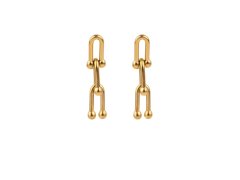 Marc Malone Úchvatné pozlacené visací náušnice Ivy Gold Earrings MCE250180G