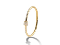 Marc Malone Úchvatný pevný náramek s&nbsp;krystaly MCB250395G