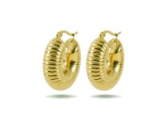 Marc Malone Výrazné pozlacené kruhy z&nbsp;oceli MCE24035G