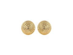 Marc Malone Výrazné pozlacené náušnice Camellia Gold Earrings MCE250210G