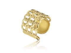 Marc Malone Výrazný otevřený pozlacený prsten Iris Gold Ring MCR23012G