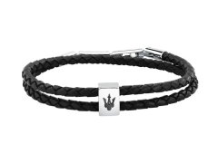 Maserati Dvojitý kožený náramek Leather JM226AVE44