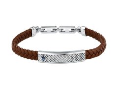 Maserati Hnědý kožený náramek pro muže Leather JM525AVE37