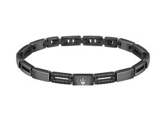 Maserati Moderní pánský náramek s&nbsp;krystaly Ceramic JM223ATZ21