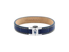 Maserati Modrý kožený náramek pro muže Leather JM2269LA02