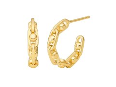 Michael Kors Fashion pozlacené náušnice kruhy Astor Link MKC171100710