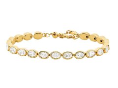 Michael Kors Pozlacený náramek s&nbsp;kubickými zirkony Bezel MKJ8470710