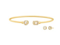 Michael Kors Pozlacená souprava šperků MKC1852SET (náramek, náušnice)