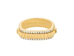 Michael Kors Pozlacený moderní prsten se zirkony Premium MKJ8611710 55 mm