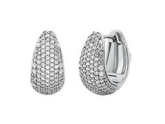 Michael Kors Třpytivé kruhové náušnice Teardrop Metallic Muse MKJ8580040