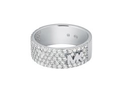 Michael Kors Třpytivý stříbrný prsten se zirkony MKC1555AN040 56 mm