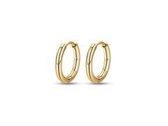 Luca Barra Minimalistické kruhové náušnice z&nbsp;pozlacené oceli OK1122 1,4 cm