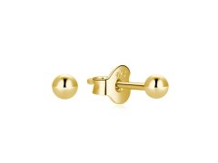 MOISS Minimalistické pozlacené náušnice pecky E000448 0,3 cm
