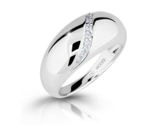 Modesi Nepřehlédnutelný stříbrný prsten se zirkony M16017 52 mm