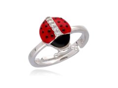 MOISS Hravý stříbrný prsten Beruška se zirkony R0004044