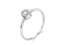 MOISS Luxusní stříbrný prsten s čirými zirkony R00020 54 mm