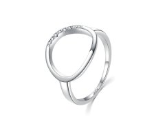 MOISS Elegantní stříbrný prsten se zirkony R0001901 48 mm