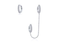 MOISS Set stříbrných kruhových náušnic se zirkony E0004219