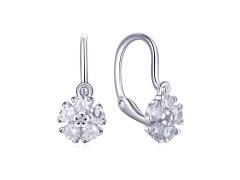 MOISS Stříbrné dětské náušnice Květina s&nbsp;čirými zirkony E0000630