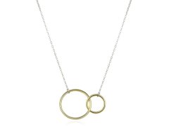 MOISS Stylový bicolor náhrdelník Kruhy N0000289