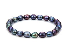 MOISS Tmavý perlový náramek PEARLS BP000033