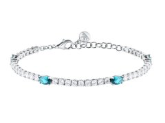 Morellato Tenisový náramek s&nbsp;světle modrými zirkony Tesori SAIW269