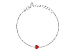 Morellato Dětský stříbrný náramek Červené srdíčko Dono SAZL09