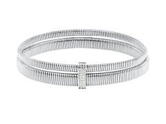 Morellato Dvojitý ocelový náramek s&nbsp;krystaly Onda SAZP03 5,5 cm