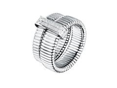 Morellato Dvojitý ocelový prsten s&nbsp;krystaly Onda SAZP100 58 mm