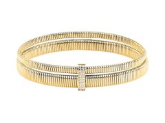 Morellato Dvojitý pozlacený náramek s&nbsp;krystaly Onda SAZP05 6 cm