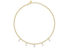 Morellato Elegantní pozlacený náhrdelník s přívěsky Baguette SAVP01