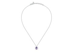 Morellato Elegantní stříbrný náhrdelník s&nbsp;fialovým zirkonem Tesori SAIW282