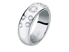 Morellato Luxusní ocelový prsten s krystaly Poetica SAUZ260 56 mm