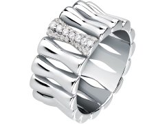 Morellato Moderní prsten z recyklovaného stříbra Essenza SAWA20 58 mm