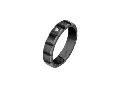 Morellato Nadčasový černý prsten s krystaly Motown SALS82 61 mm