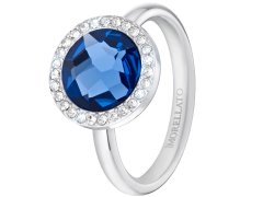 Morellato Ocelový prsten s modrým krystalem Essenza SAGX15 54 mm