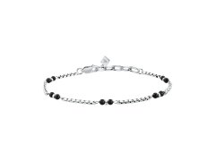 Morellato Pánský ocelový náramek s&nbsp;korálky onyxu Terra S1754