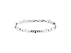 Morellato Pánský ocelový náramek s&nbsp;modrým zirkonem Motown SALS129