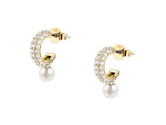 Morellato Pozlacené náušnice s&nbsp;perlou a&nbsp;zirkony Perla SXU53