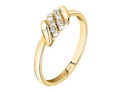Morellato Pozlacený prsten s krystaly Torchon SAWZ13 52 mm