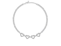 Morellato Romantický ocelový náhrdelník se srdíčky Bagliori SAVO22