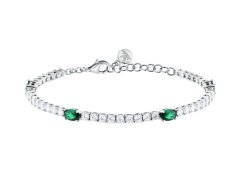 Morellato Tenisový náramek se zelenými zirkony Tesori SAIW267
