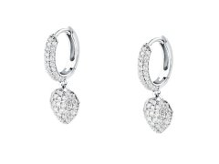 Morellato Stříbrné kruhové náušnice Srdíčka se zirkony Nobile SAZK08