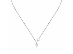 Morellato Stříbrný náhrdelník s&nbsp;pravou perlou a&nbsp;zirkonem Perla SXU54