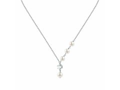 Morellato Elegantní náhrdelník s&nbsp;pravými perlami a&nbsp;zirkonem Perla SXU55