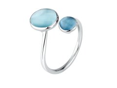 Morellato Stříbrný otevřený prsten s&nbsp;kočičím okem Venezia SAZM120 56 mm